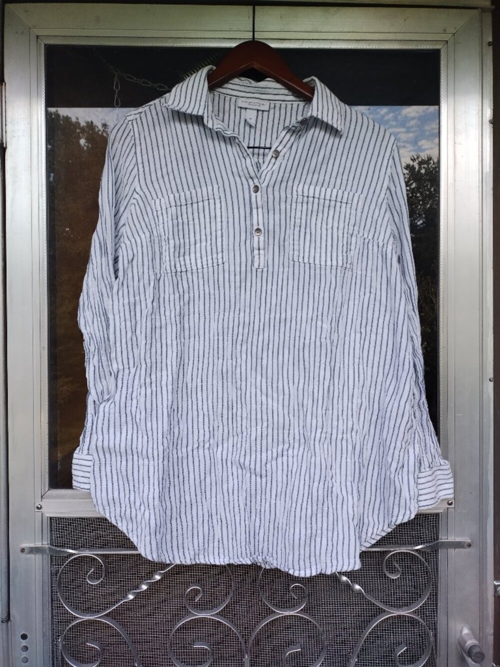 Maternity henley 99% cotton long sleeve